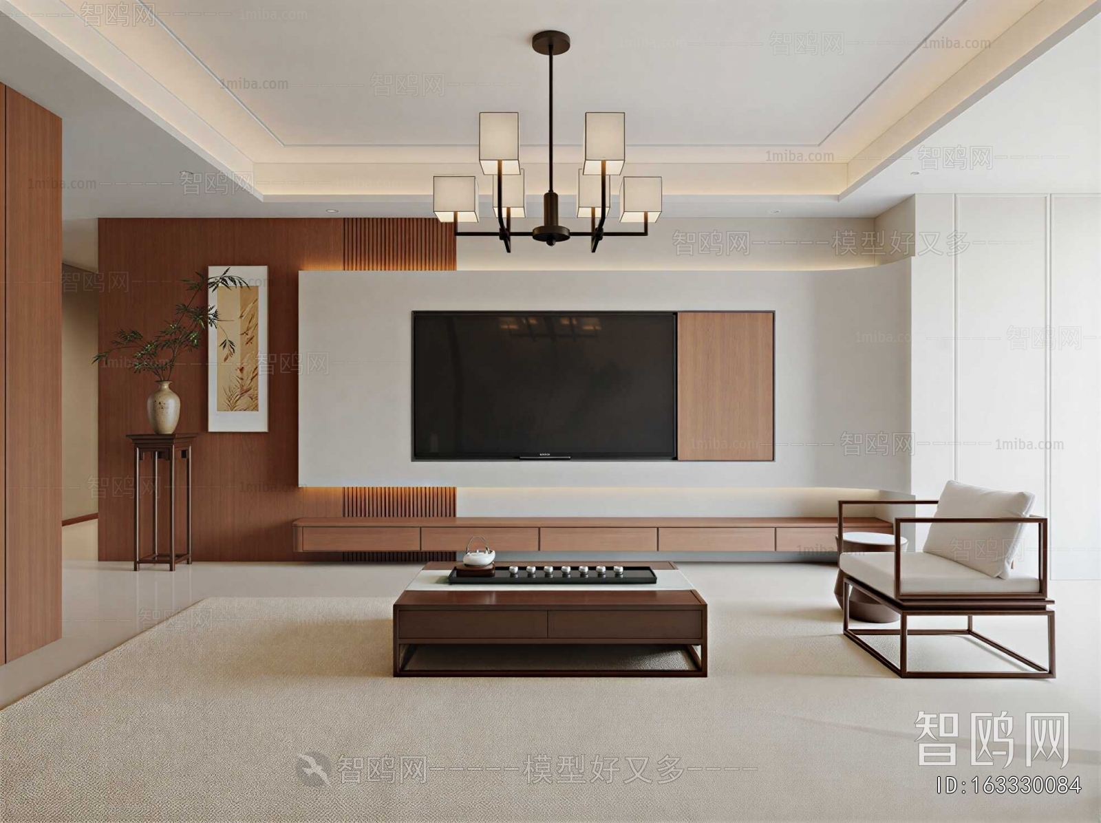 New Chinese Style A Living Room