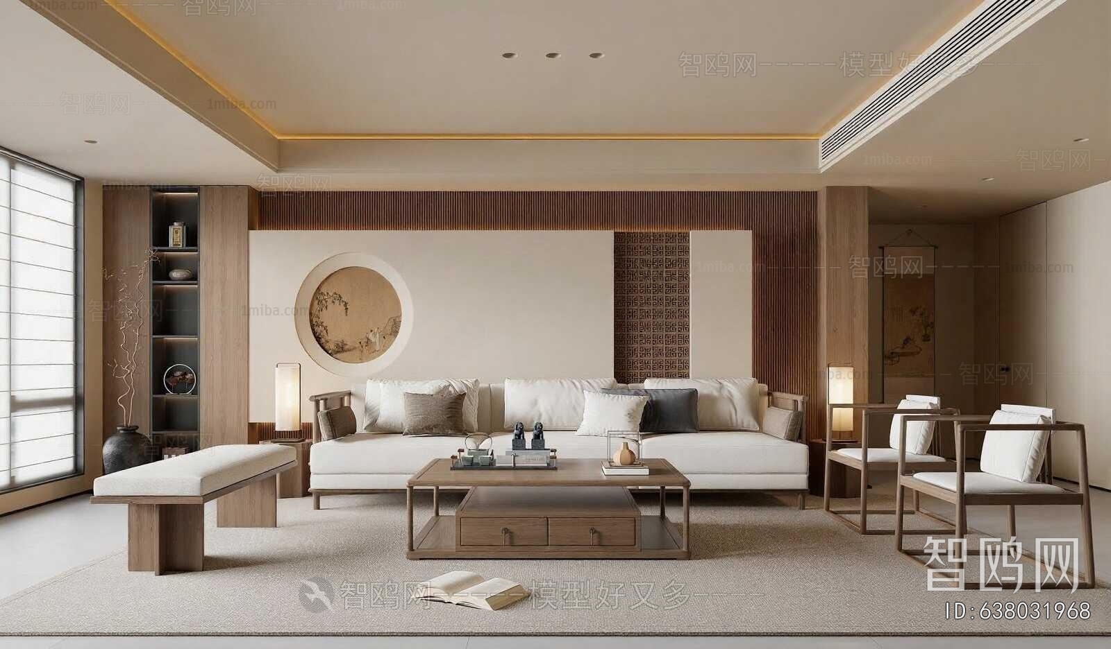 New Chinese Style A Living Room