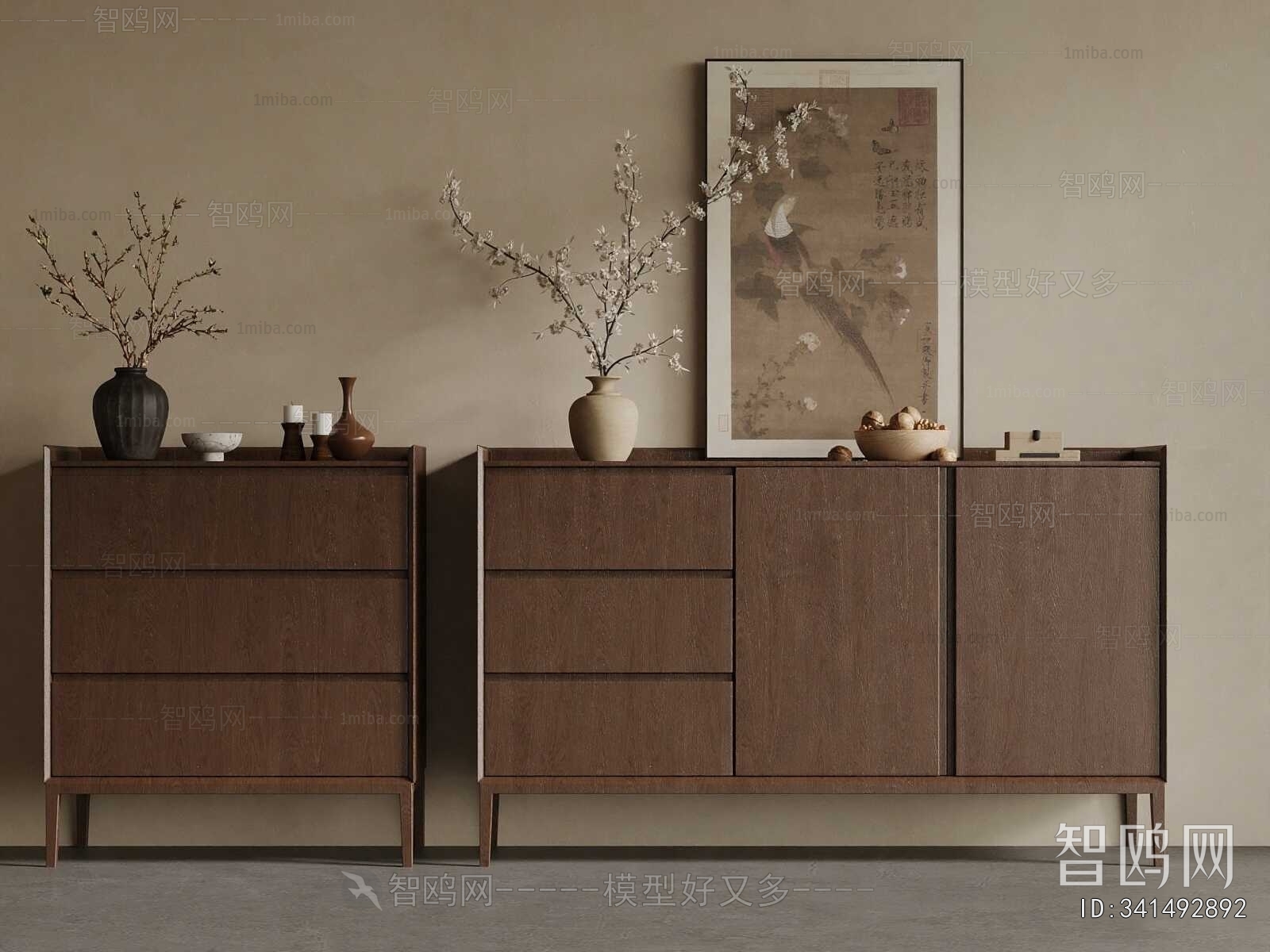 New Chinese Style Side Cabinet