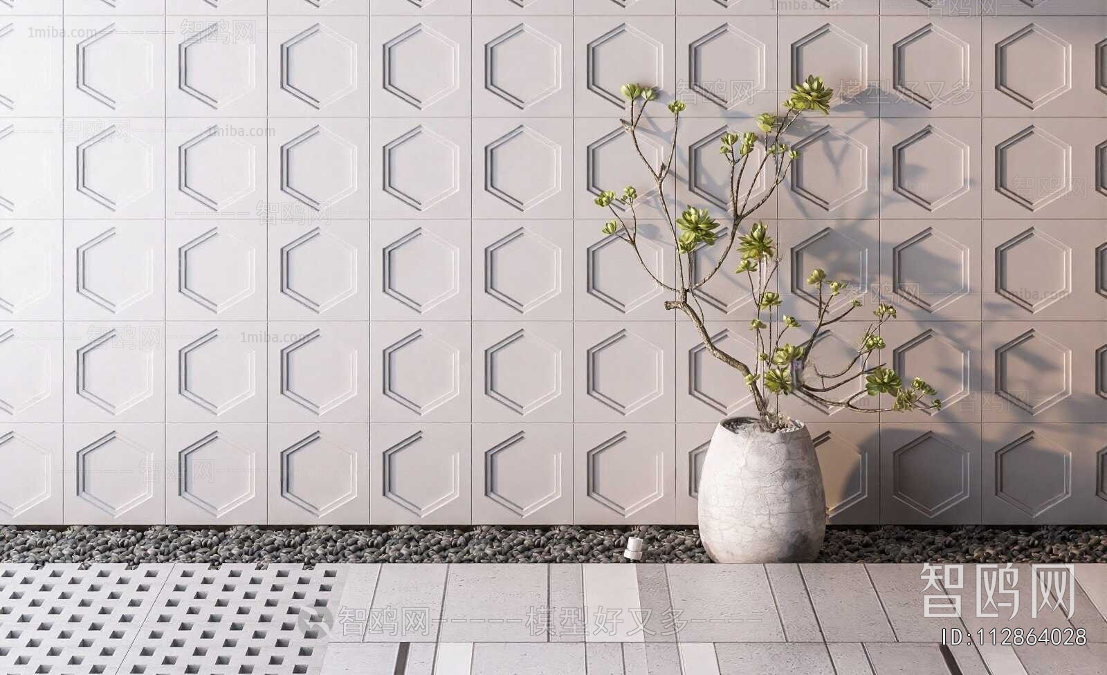 Modern Ground Green Plant Potted Plants