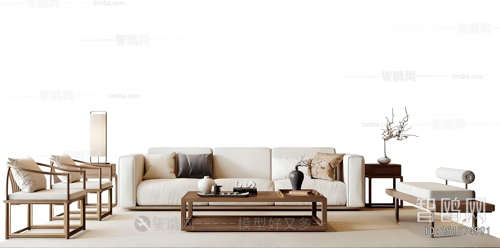 New Chinese Style Sofa Combination