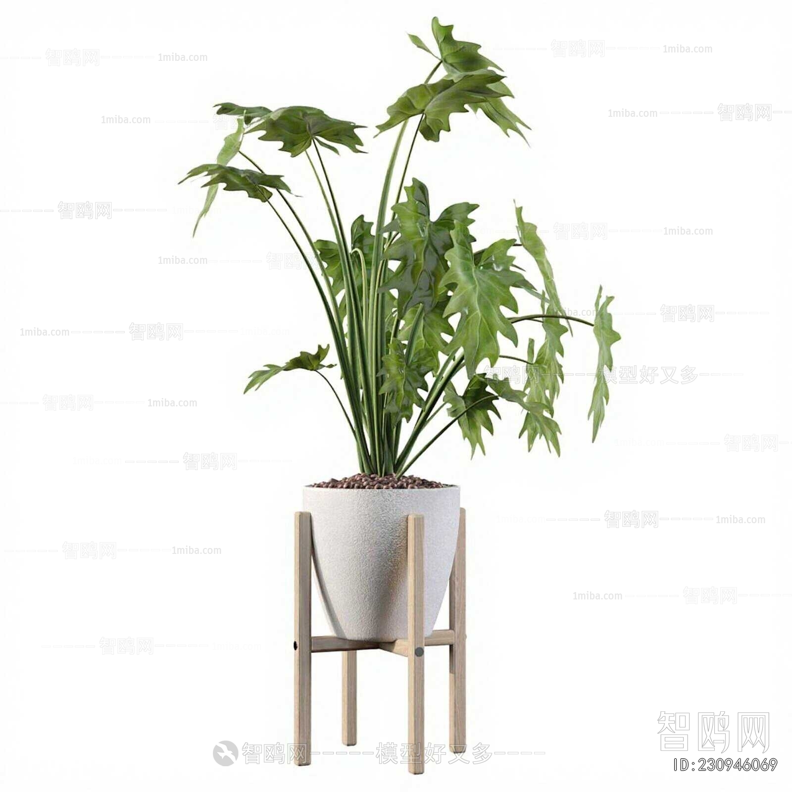 Modern Ground Green Plant Potted Plants