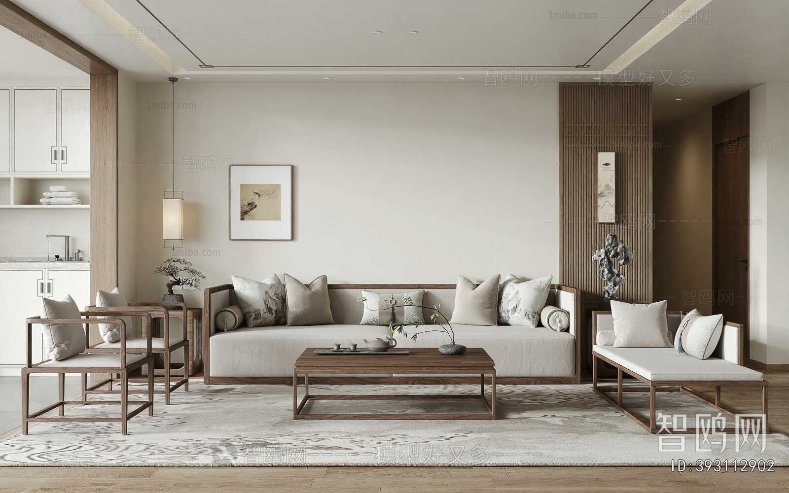 New Chinese Style A Living Room