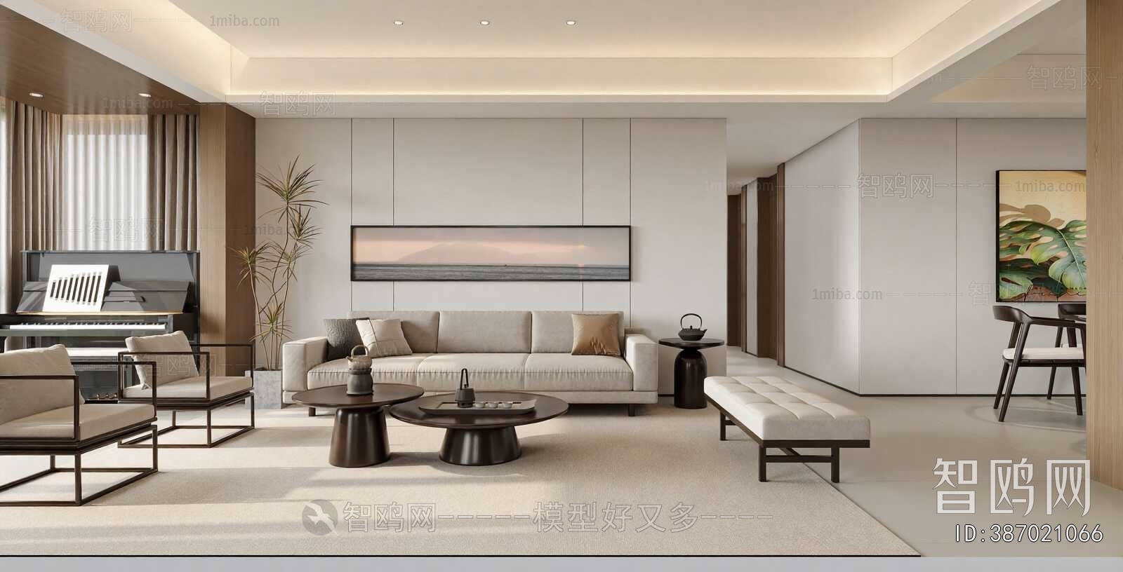 New Chinese Style A Living Room