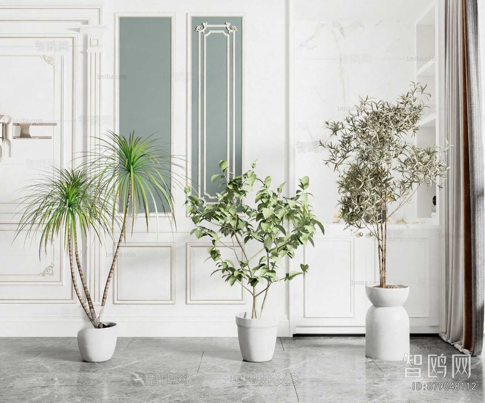 Modern Ground Green Plant Potted Plants