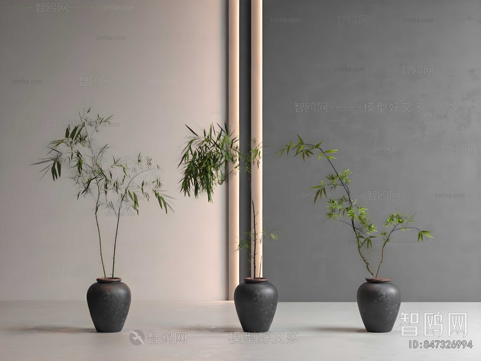 Modern Ground Green Plant Potted Plants