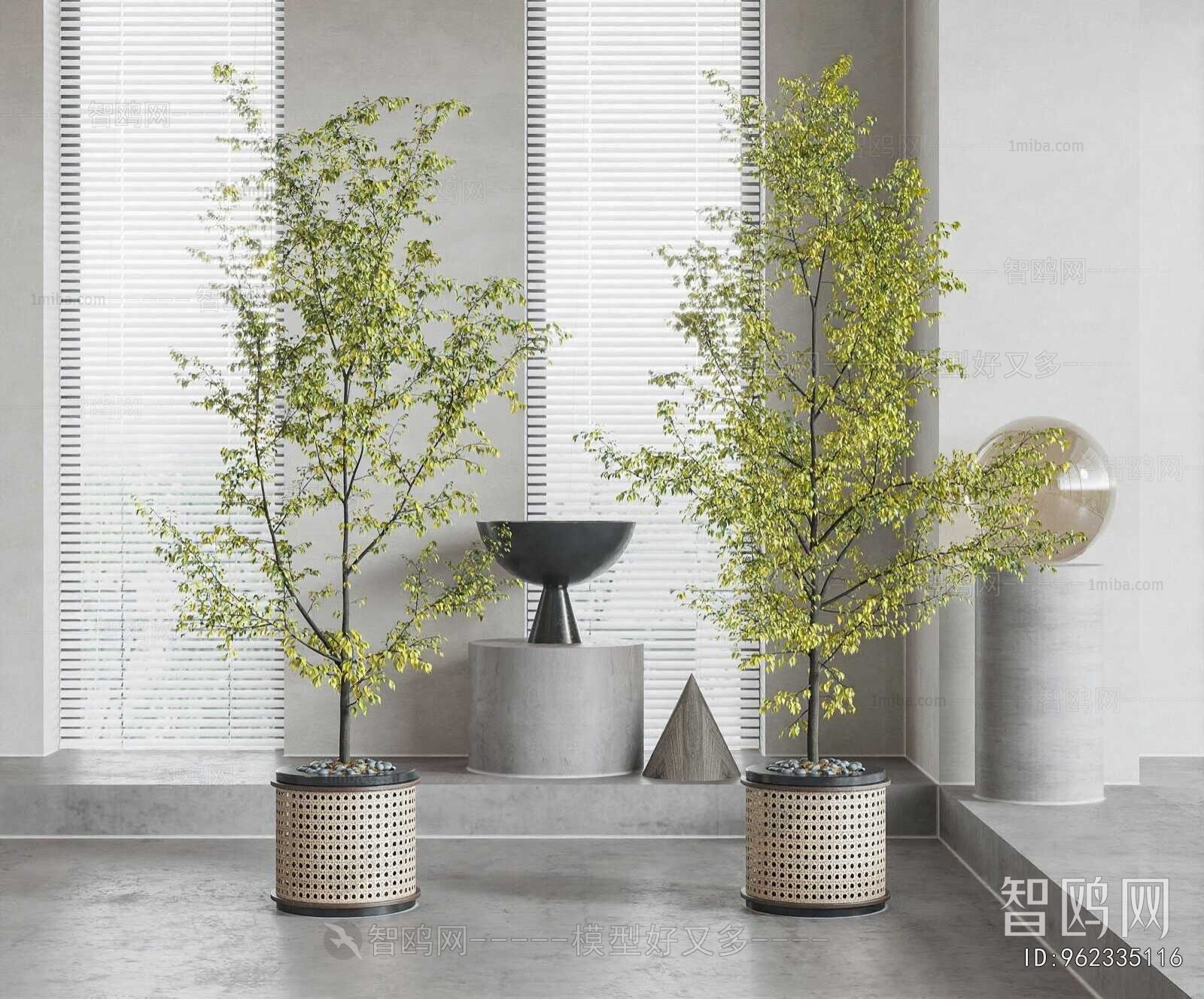 Modern Ground Green Plant Potted Plants