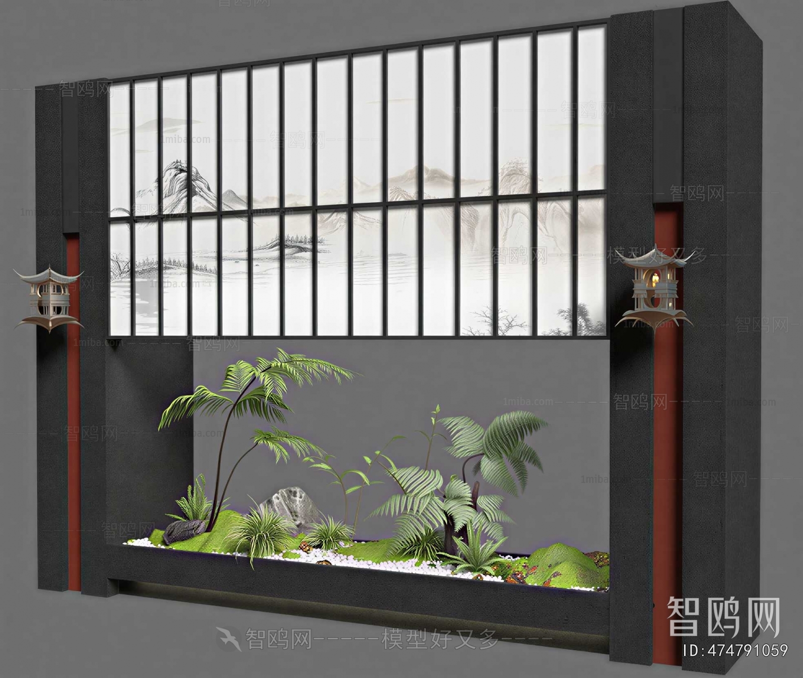 New Chinese Style Plant Landscaping