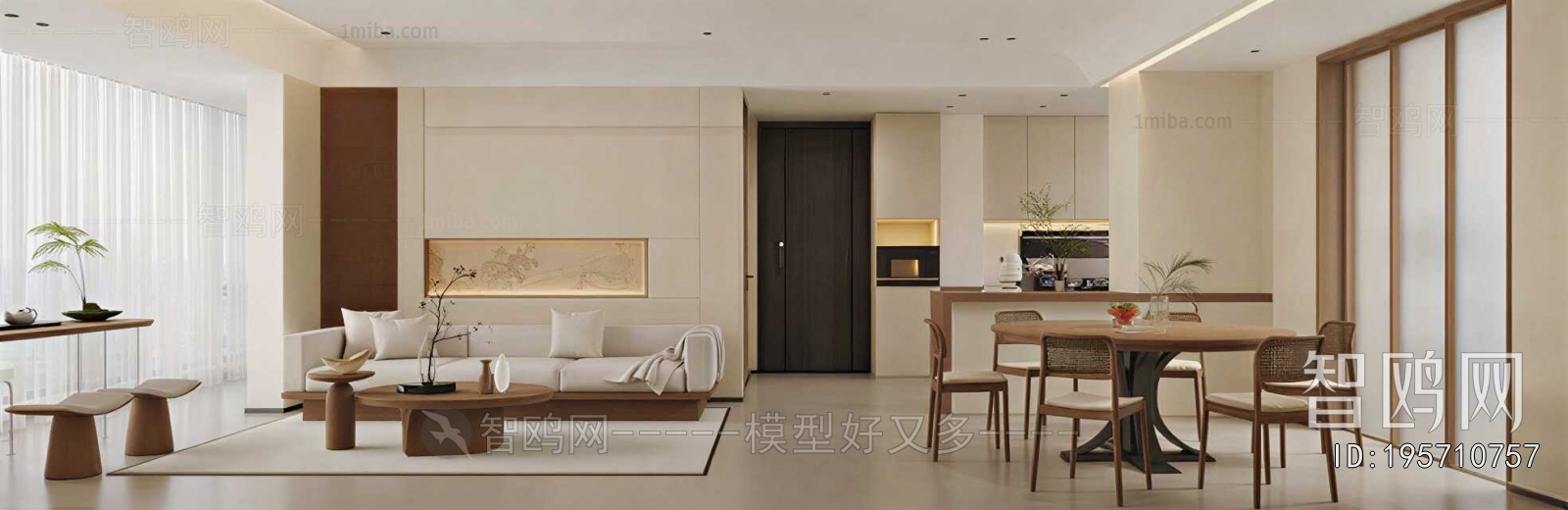 New Chinese Style A Living Room