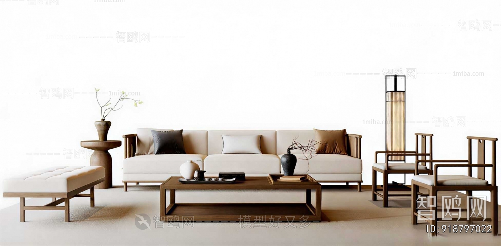 New Chinese Style Sofa Combination