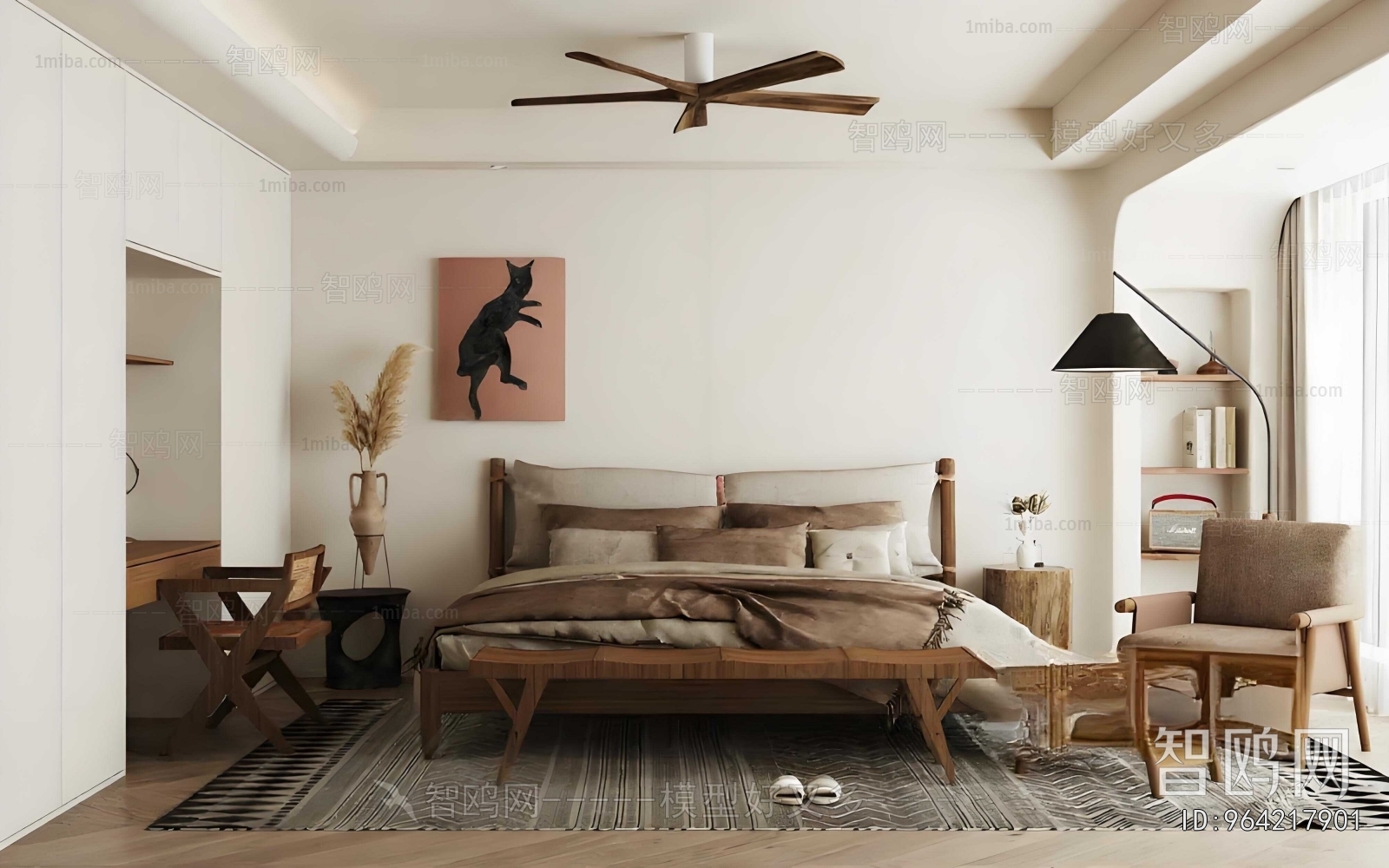 Wabi-sabi Style Bedroom