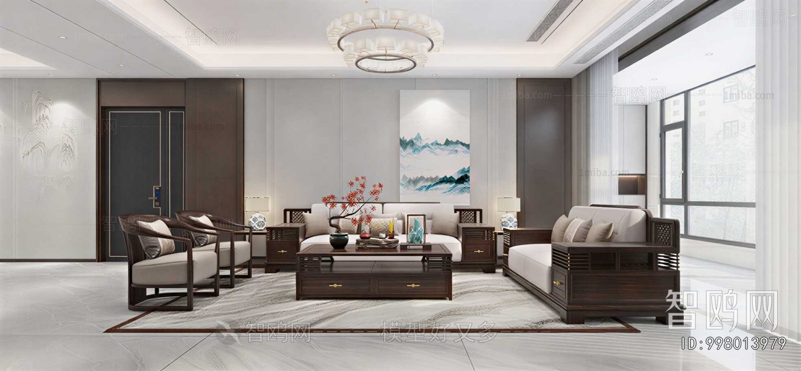 New Chinese Style A Living Room