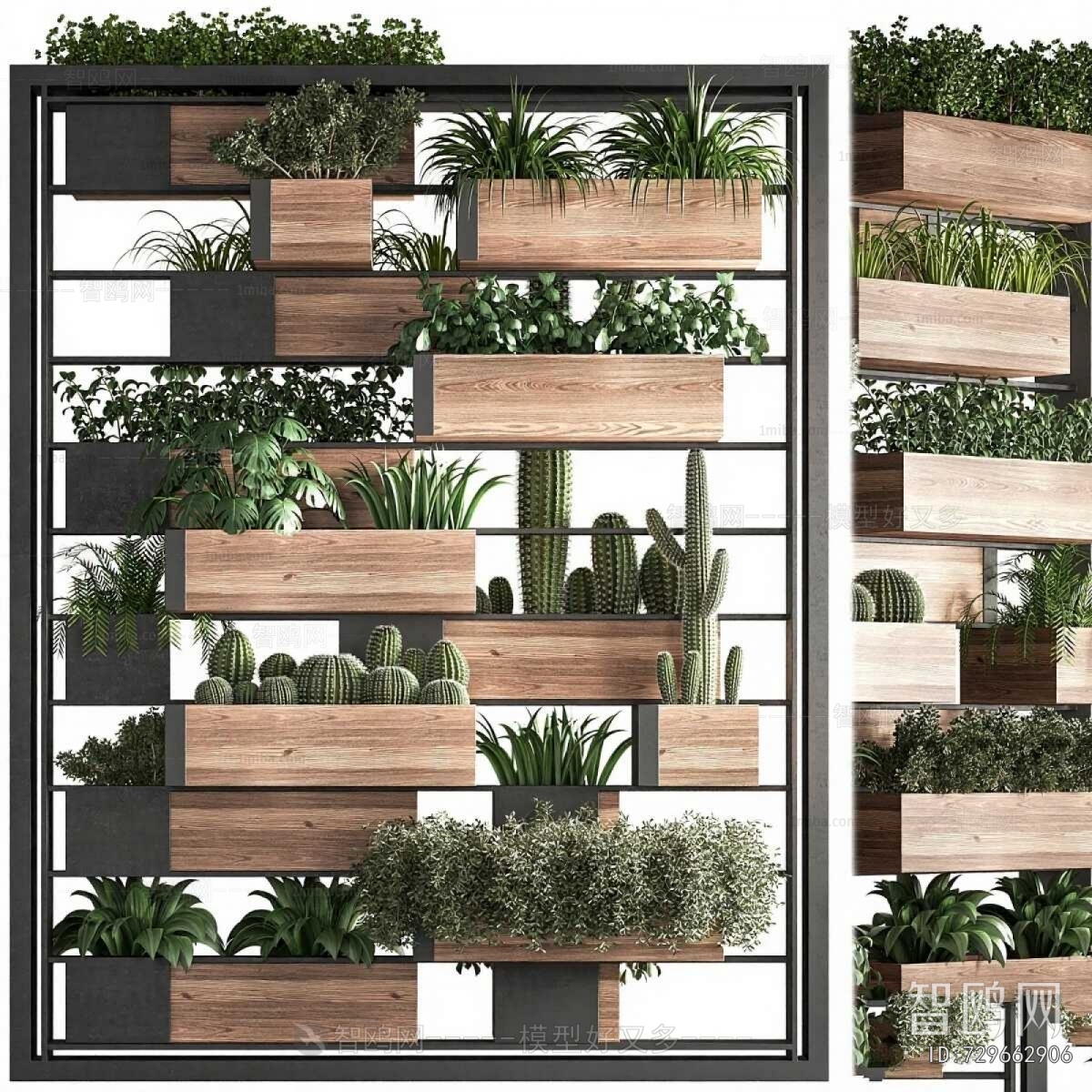 Modern Potted Green Plant