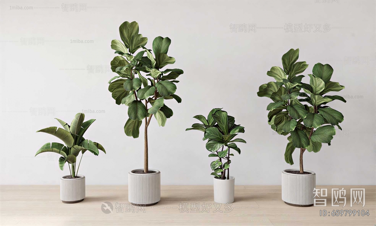 Modern Ground Green Plant Potted Plants