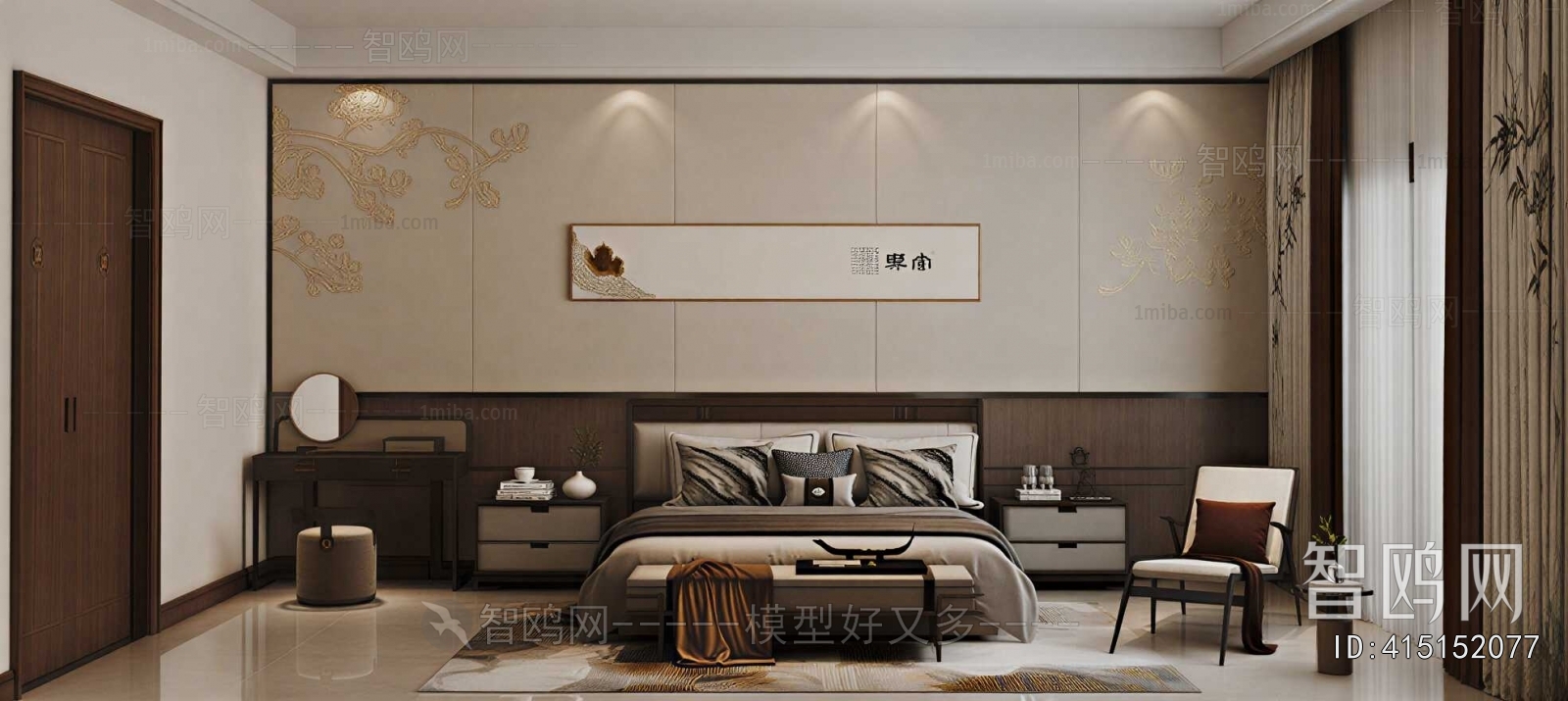 New Chinese Style Bedroom