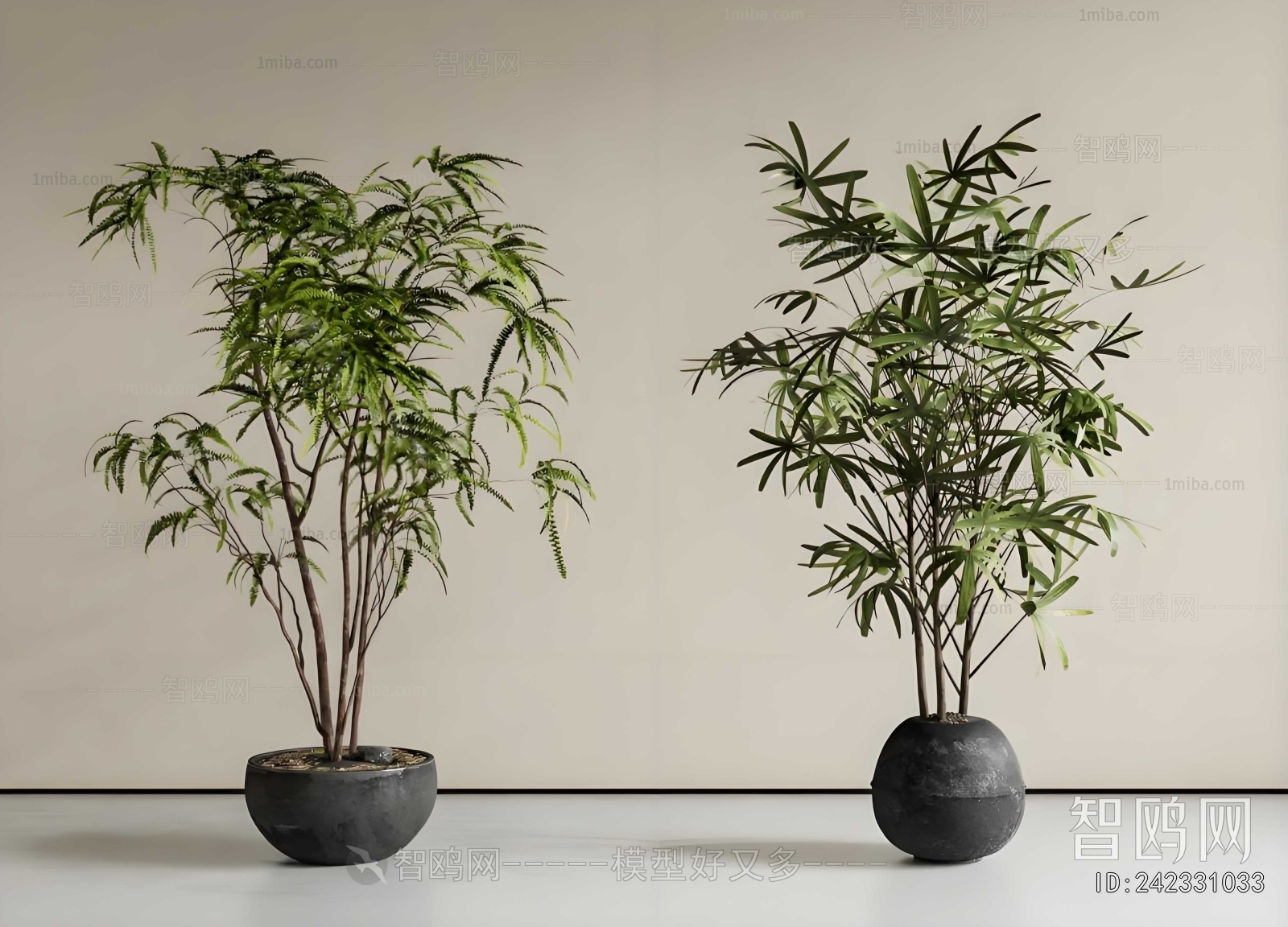 Wabi-sabi Style Ground Green Plant Potted Plants