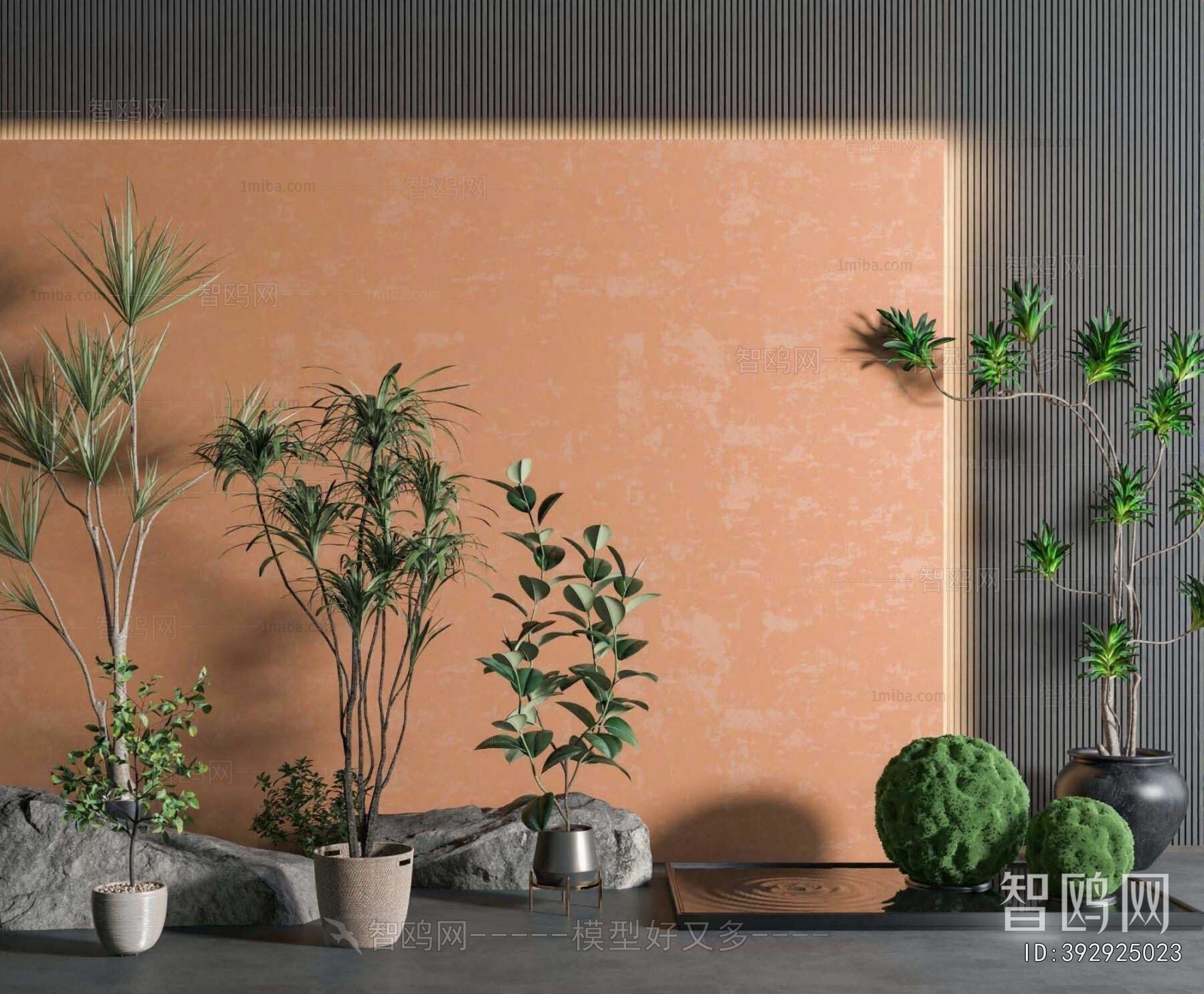 Modern Ground Green Plant Potted Plants