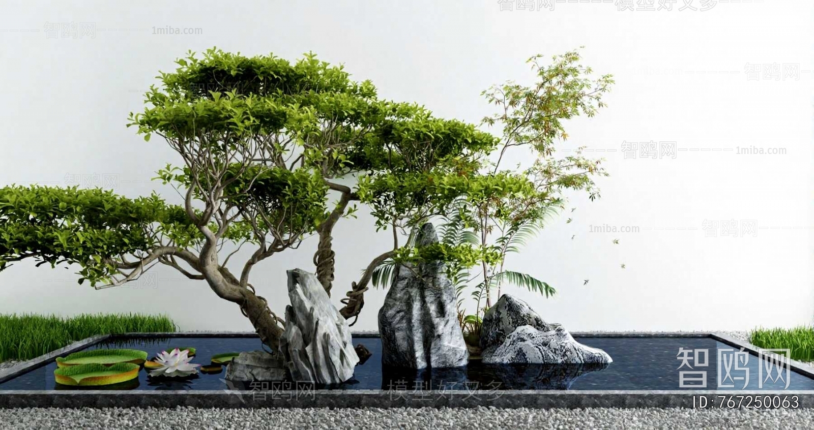 New Chinese Style Rockery Waterscape