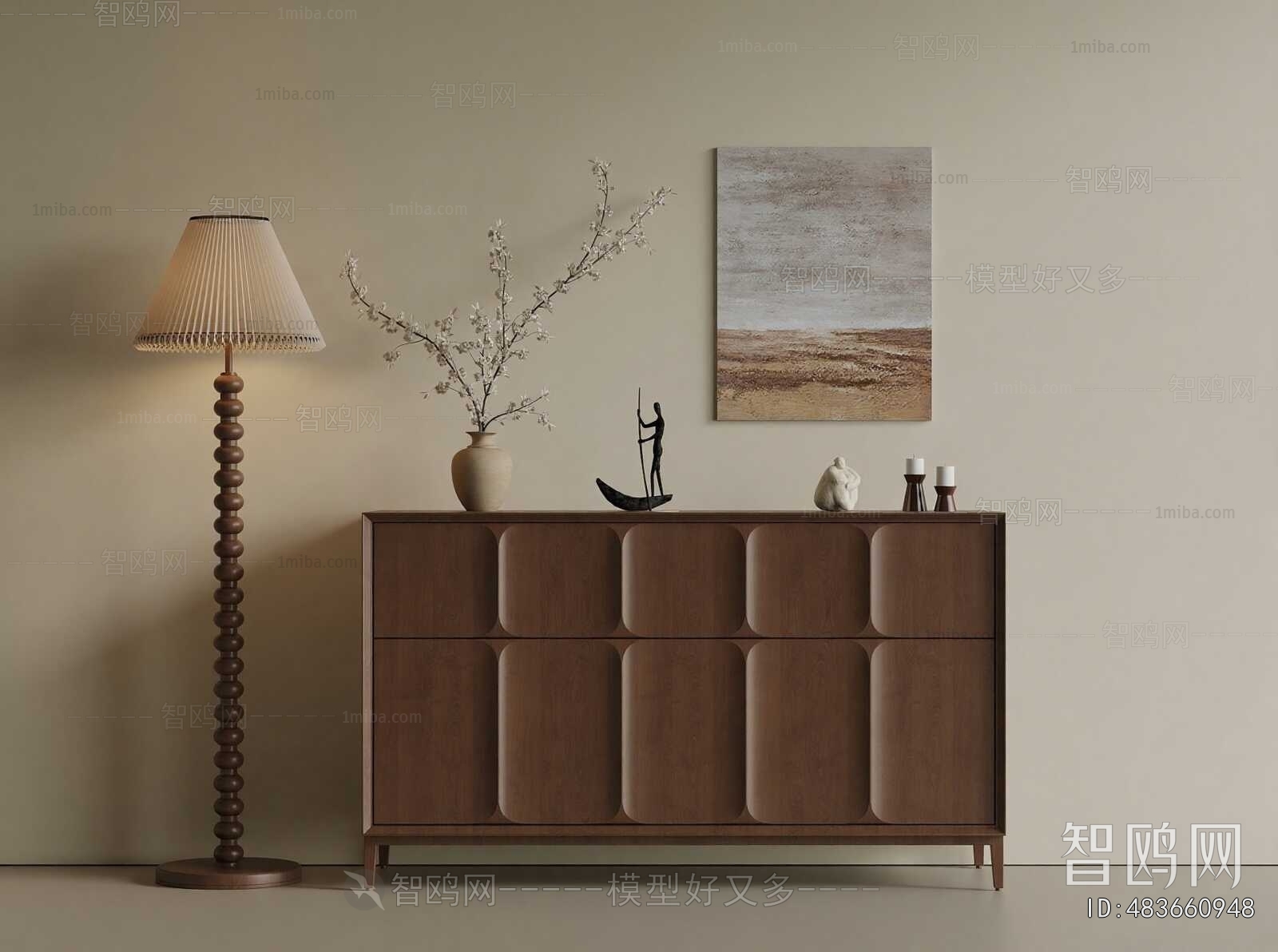 Wabi-sabi Style Entrance Cabinet