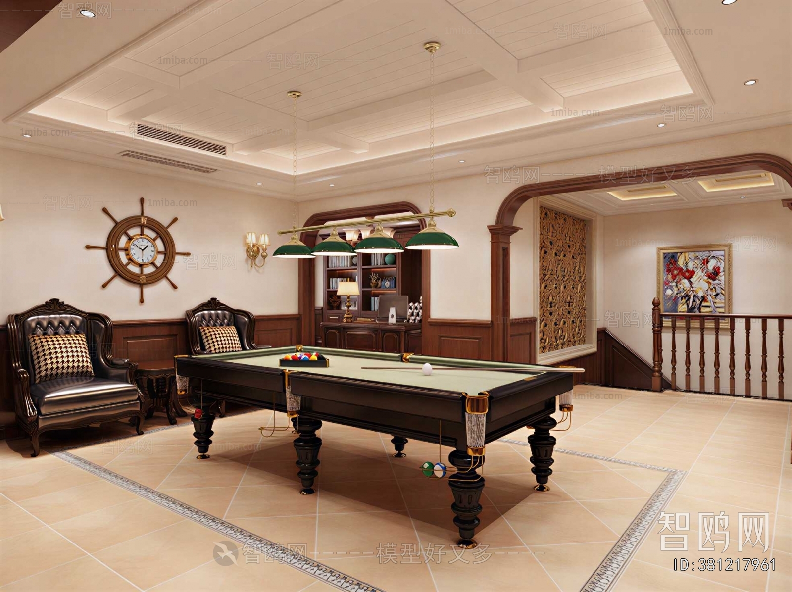 American Style Billiards Room