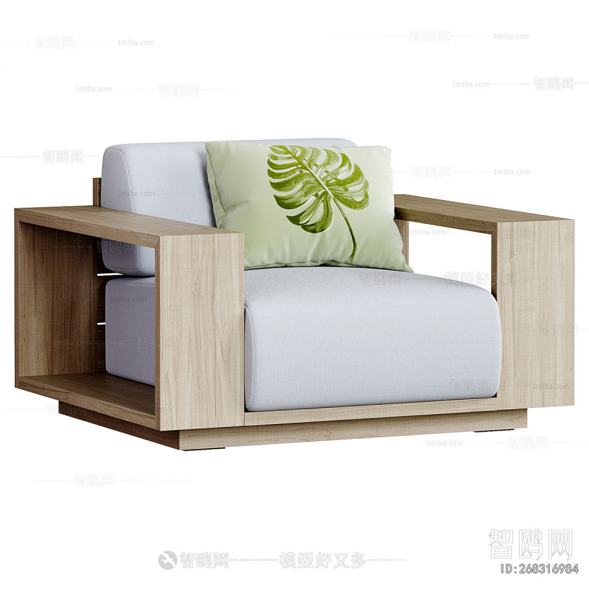 New Chinese Style Single Sofa