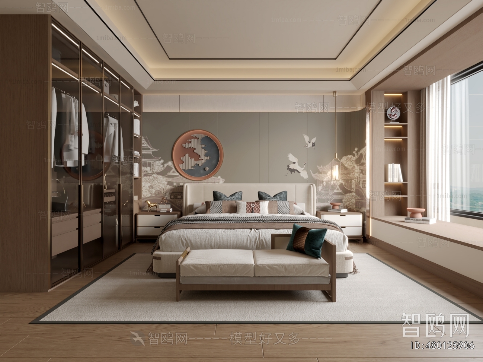 New Chinese Style Bedroom