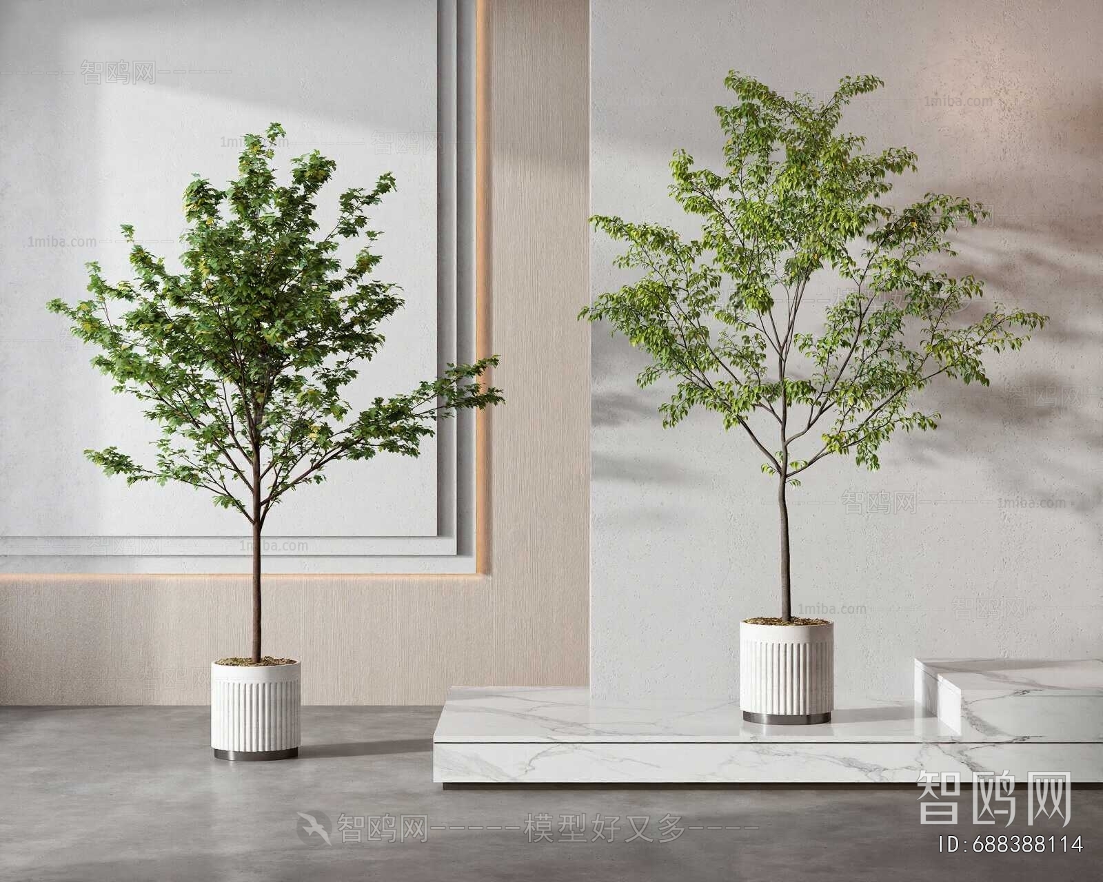 Modern Ground Green Plant Potted Plants