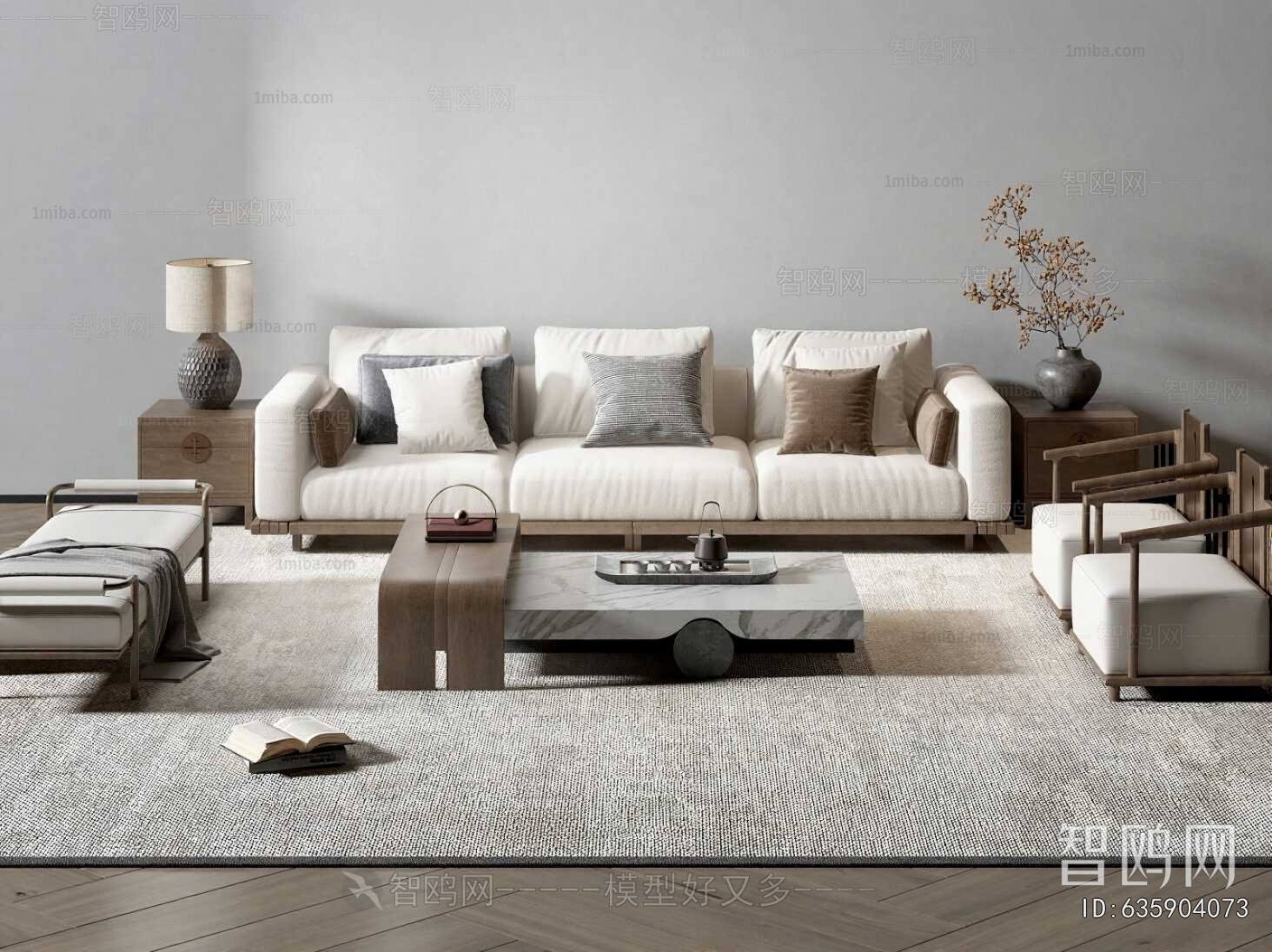 New Chinese Style Sofa Combination