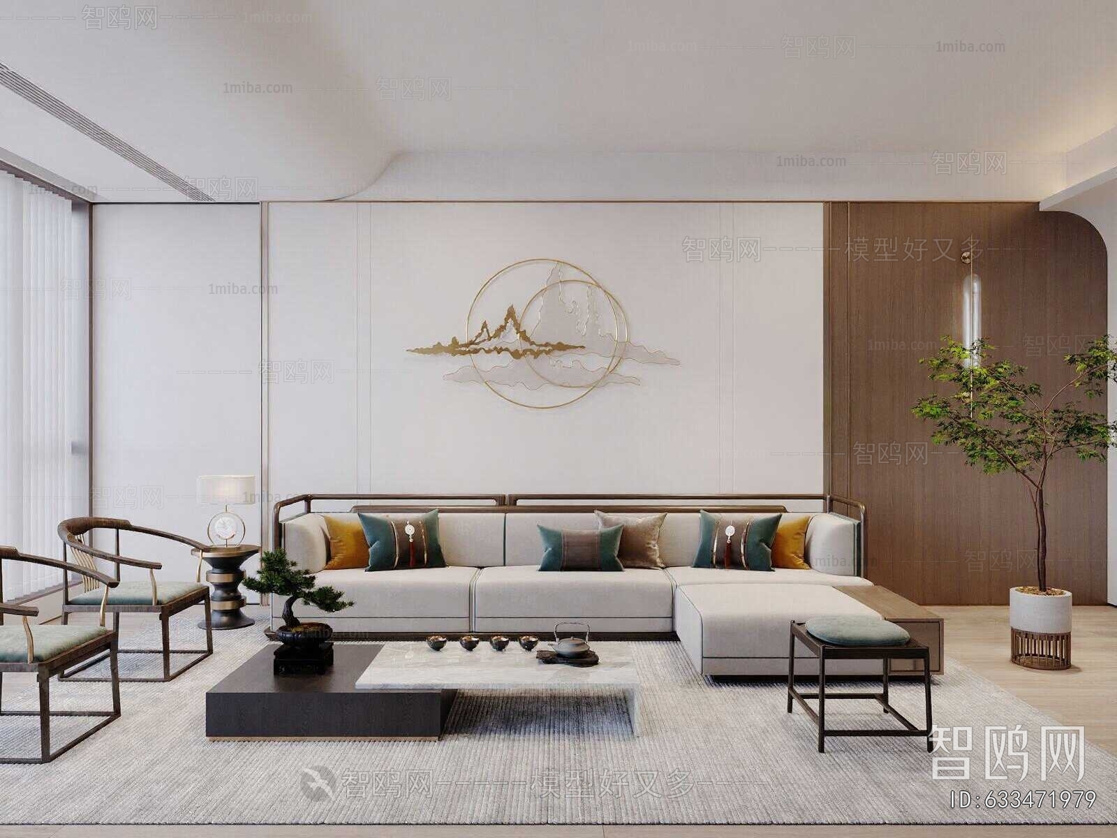 New Chinese Style A Living Room