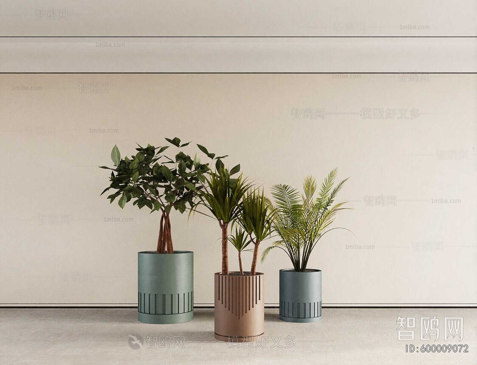 Modern Ground Green Plant Potted Plants