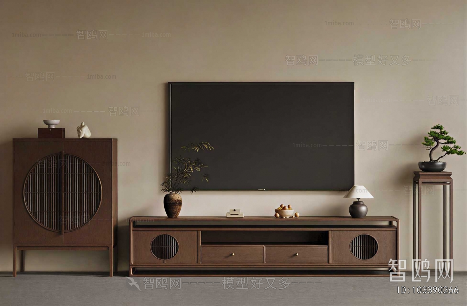 New Chinese Style TV Cabinet