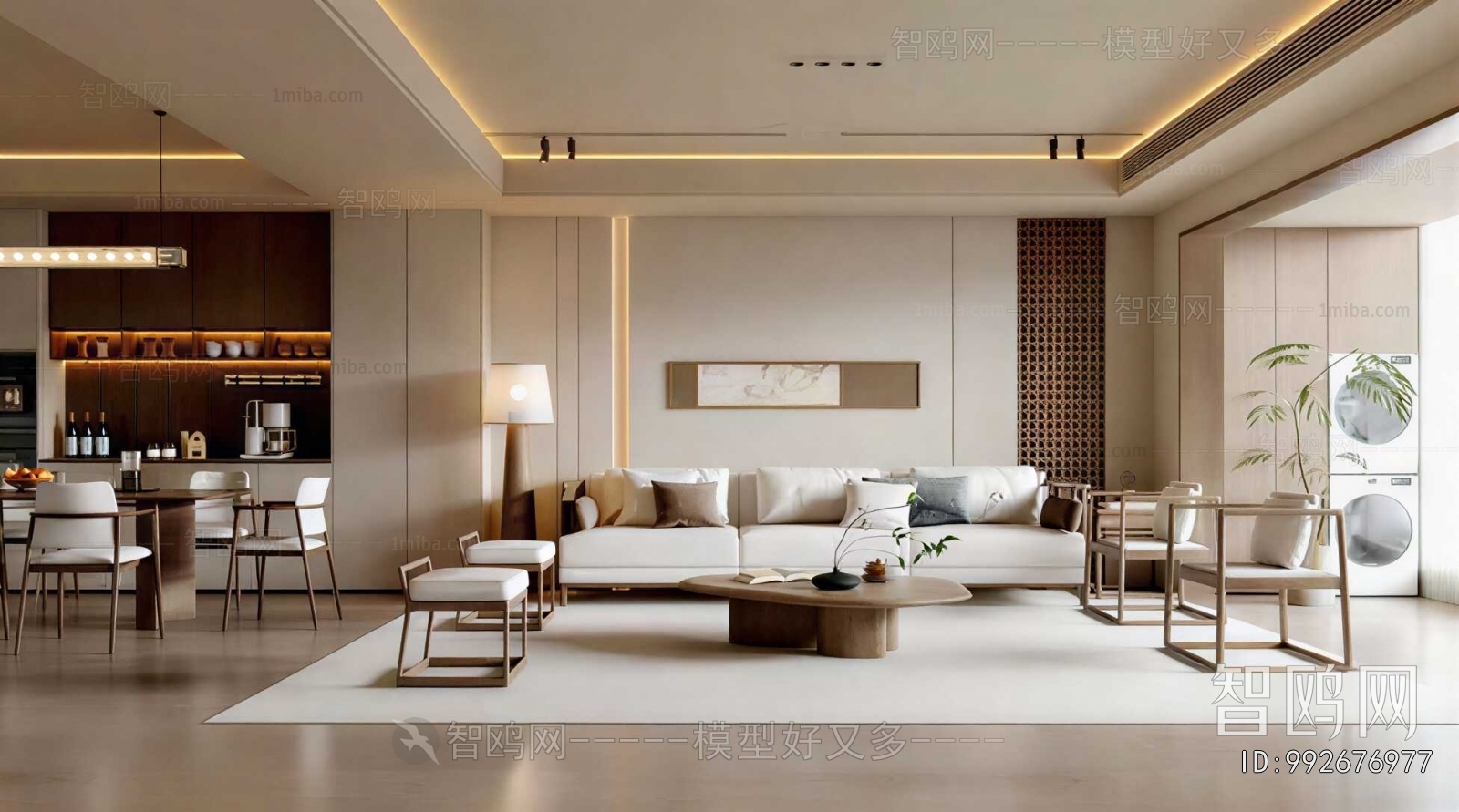 New Chinese Style A Living Room