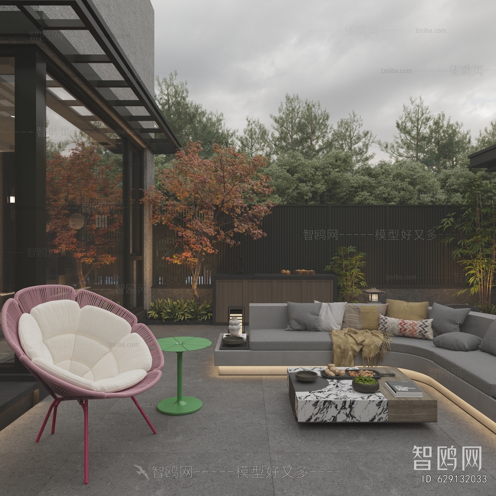 Modern Courtyard/landscape