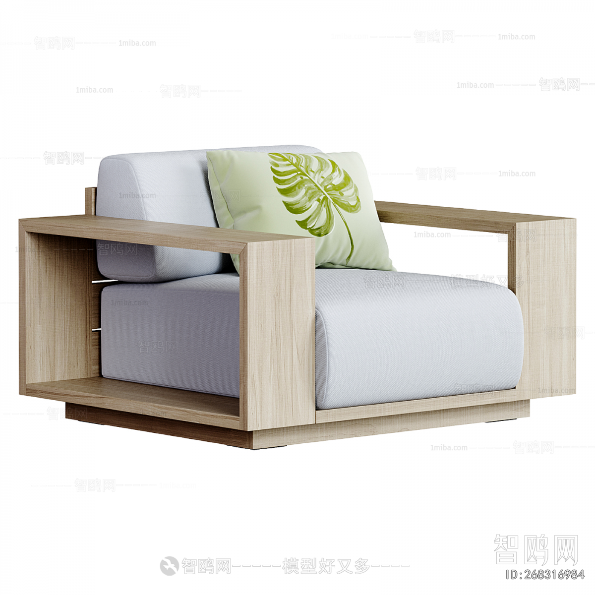 New Chinese Style Single Sofa