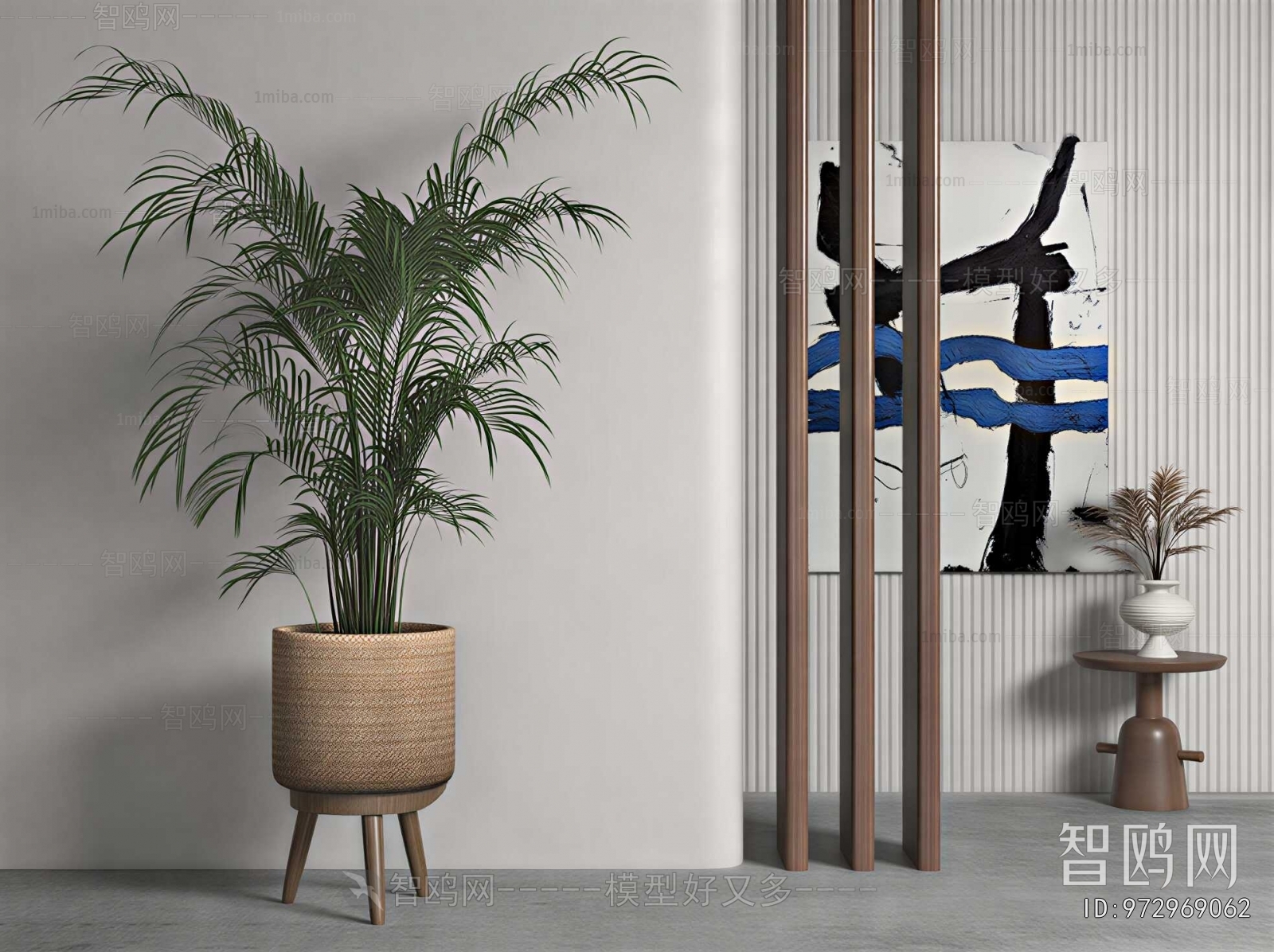 Modern Ground Green Plant Potted Plants