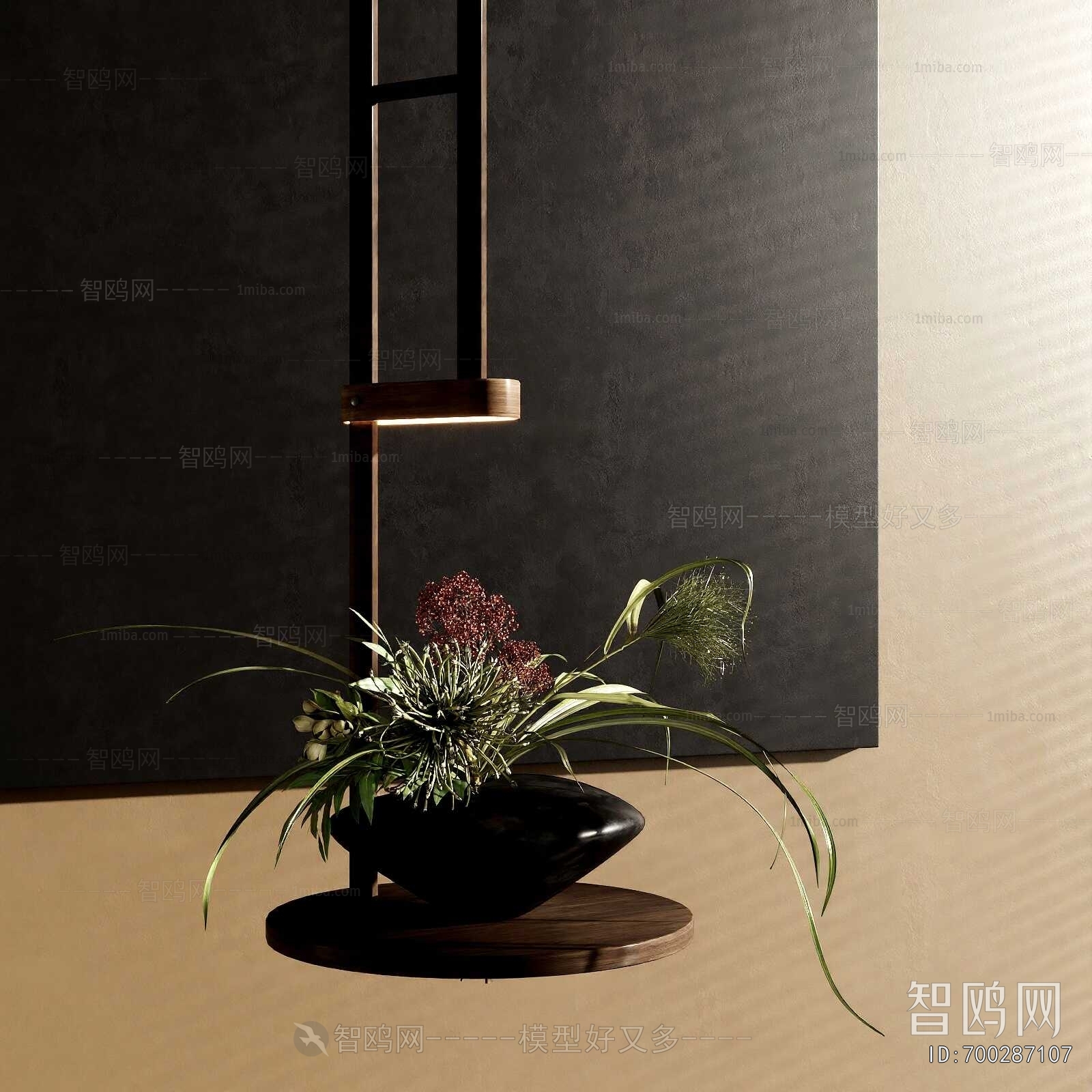 Modern Potted Green Plant