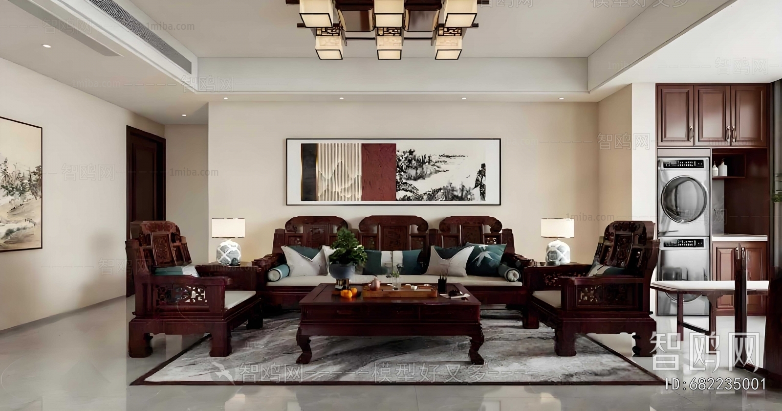 New Chinese Style A Living Room