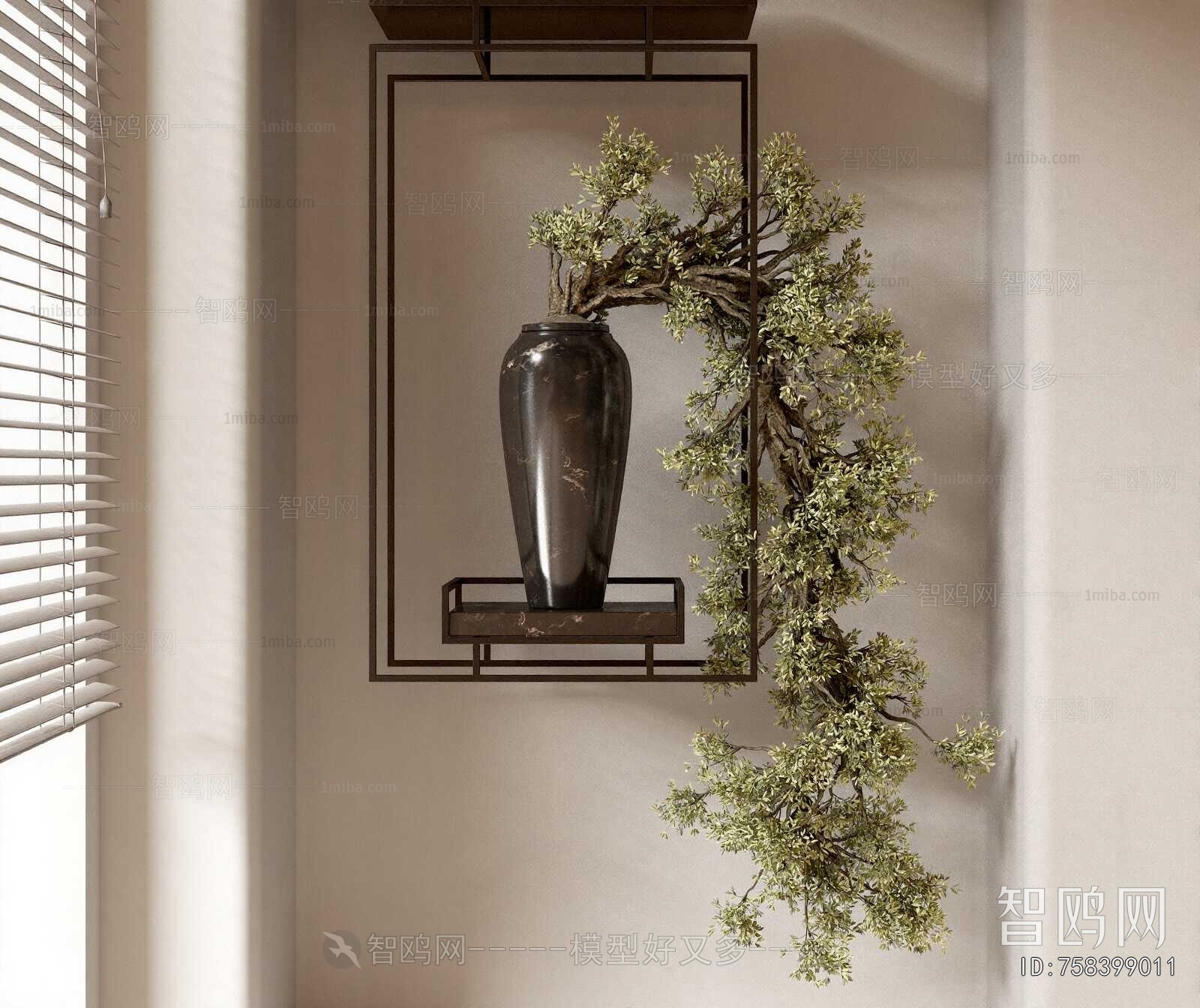 New Chinese Style Potted Green Plant