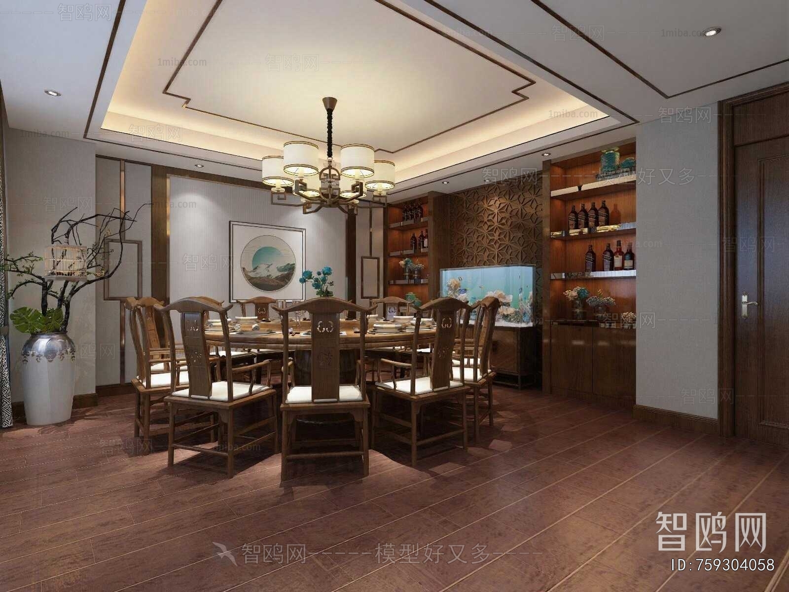 New Chinese Style Dining Room