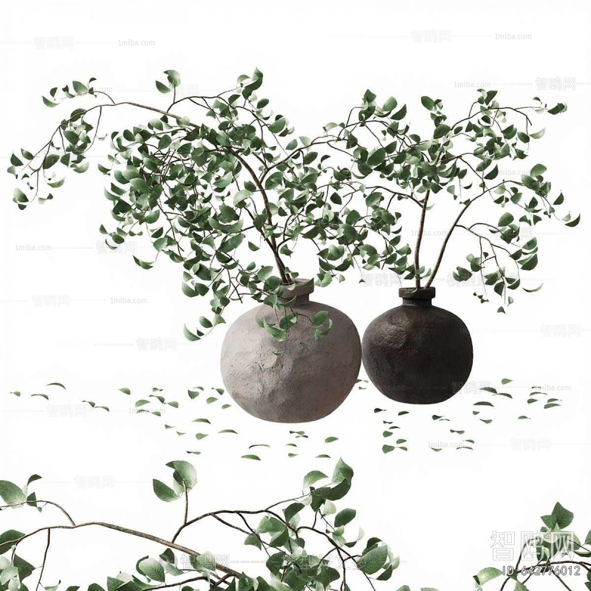 Wabi-sabi Style Aquatic Green Plant