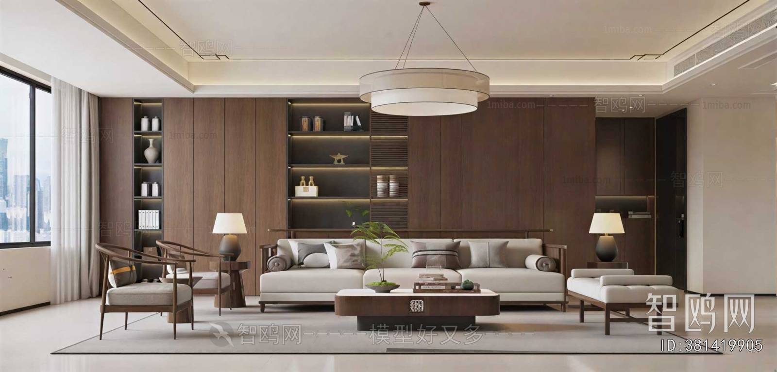 New Chinese Style A Living Room