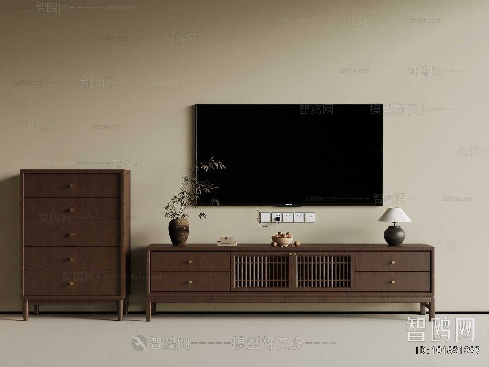 New Chinese Style TV Cabinet