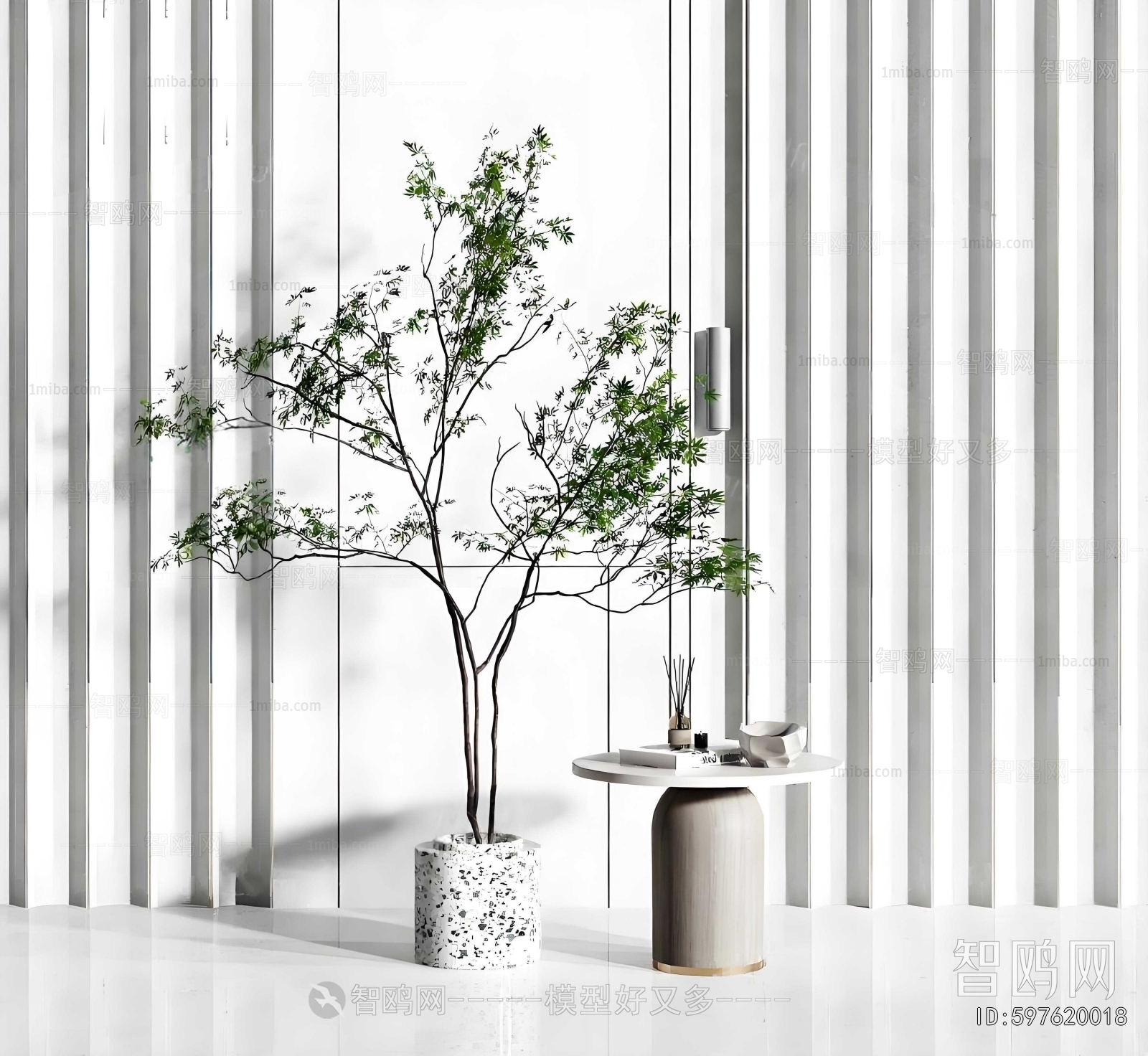 Modern Ground Green Plant Potted Plants