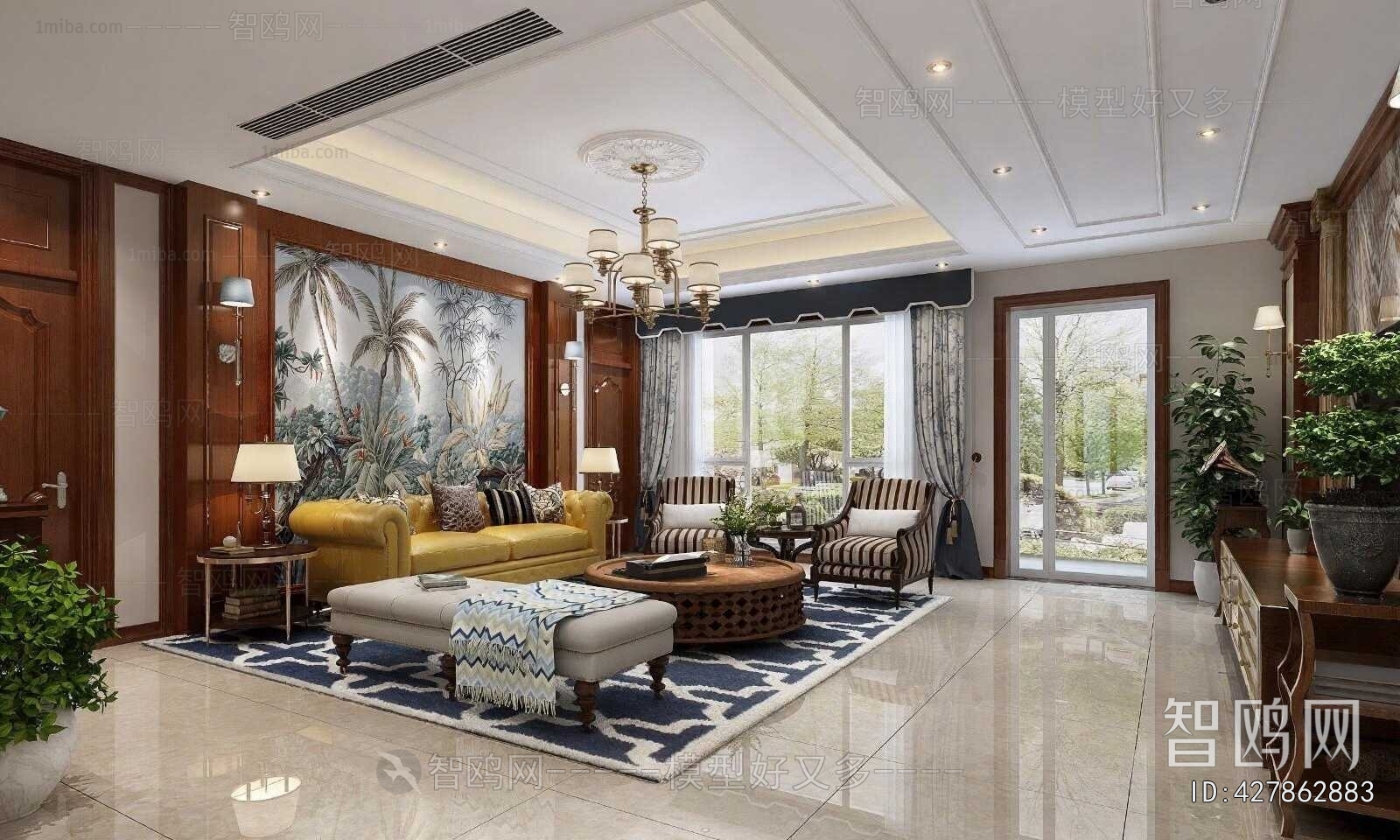 American Style A Living Room