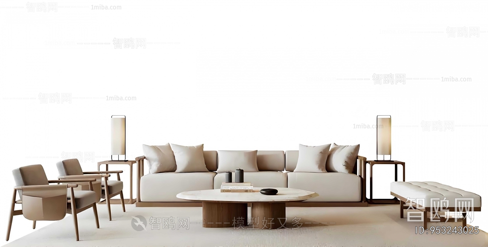 New Chinese Style Sofa Combination