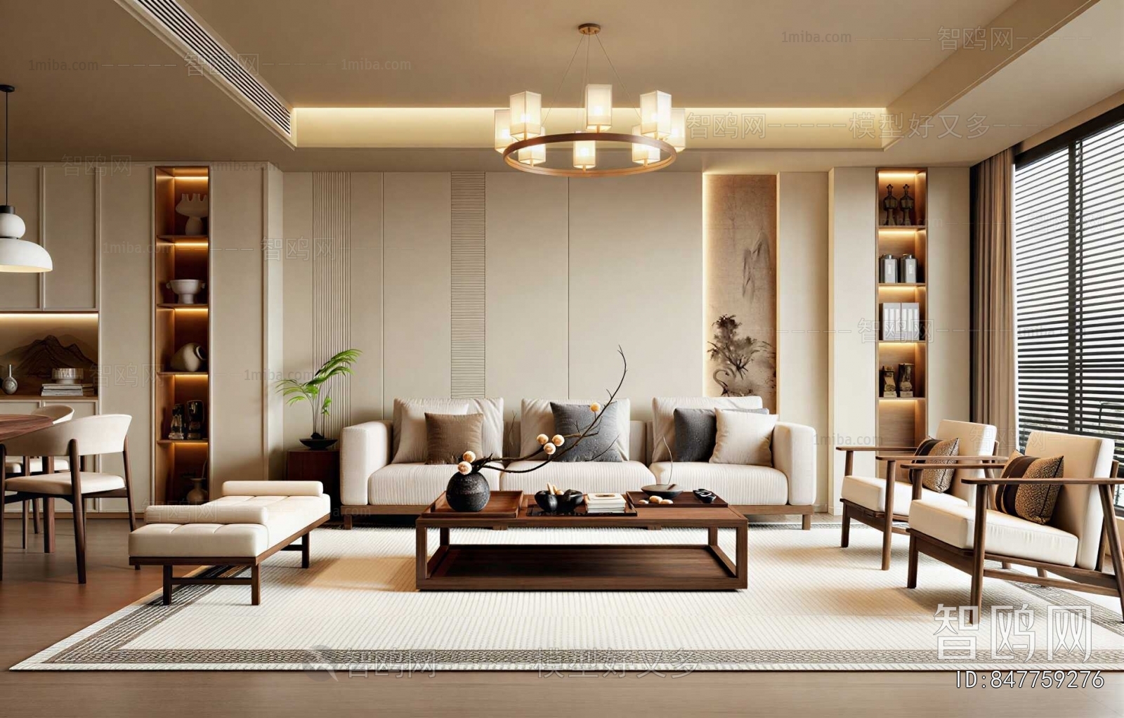 New Chinese Style A Living Room