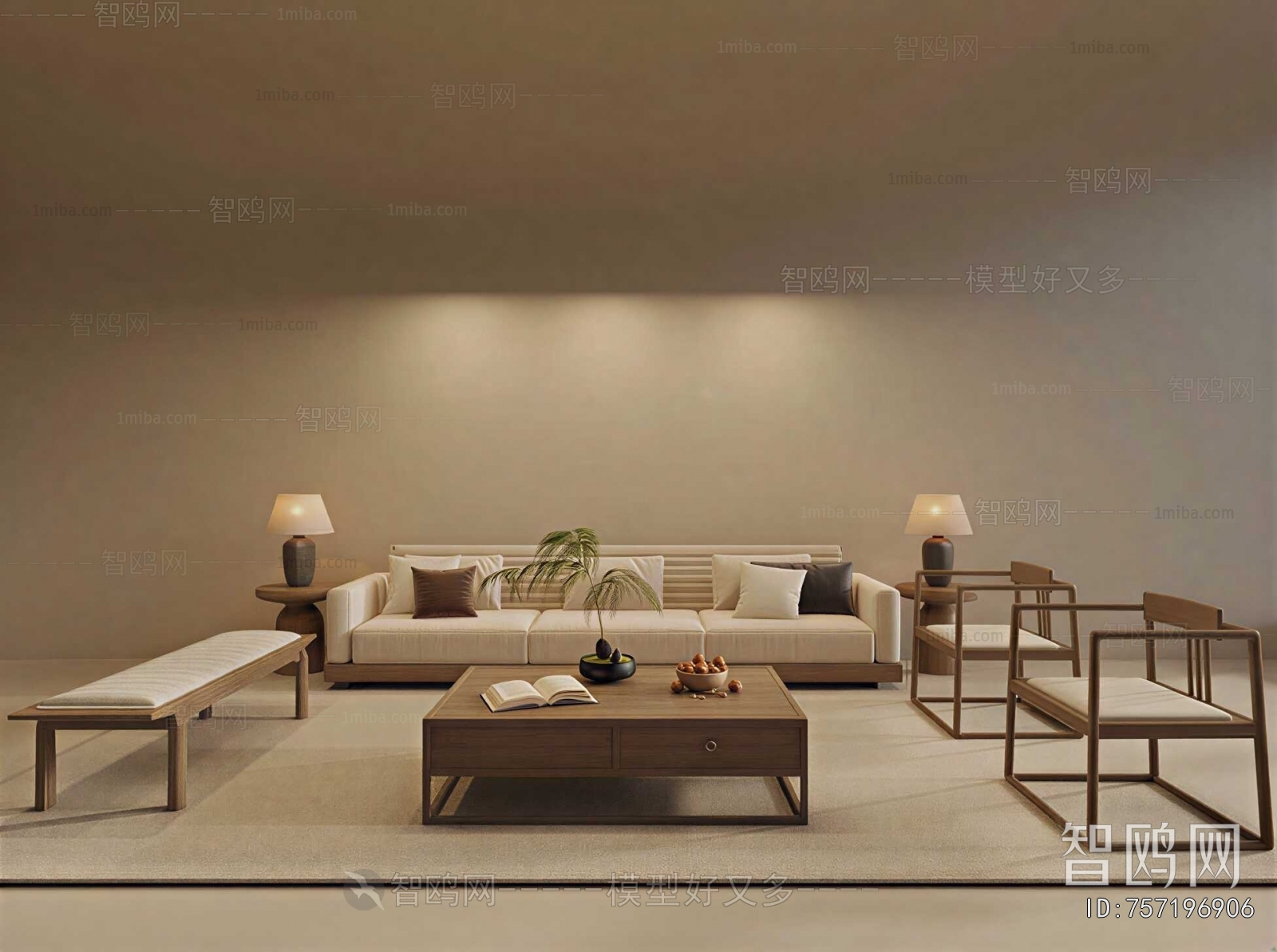 New Chinese Style Sofa Combination