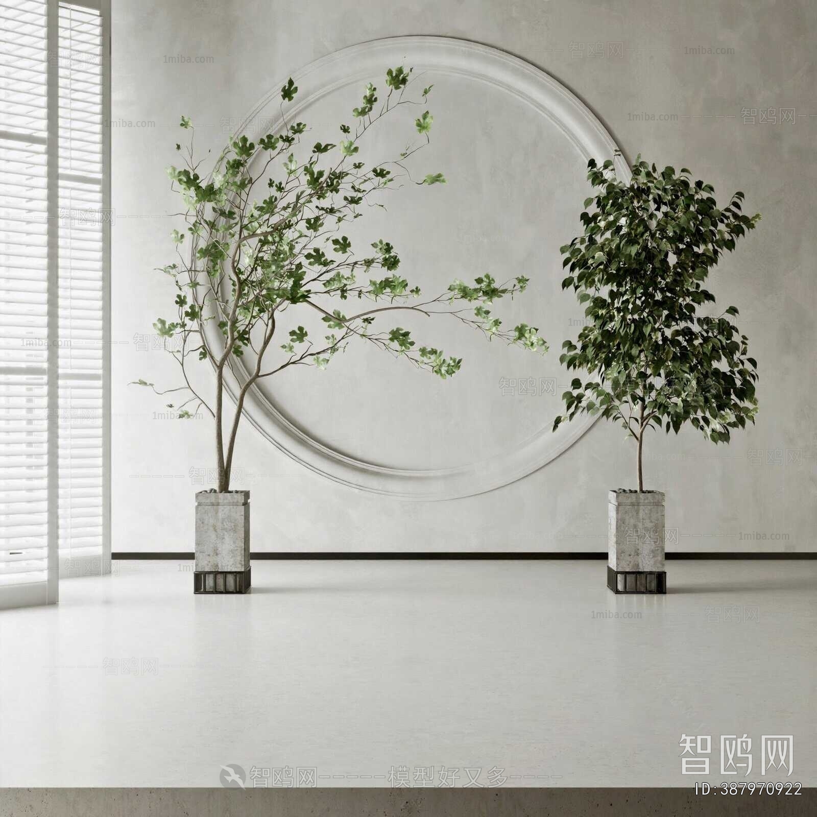 Modern Ground Green Plant Potted Plants