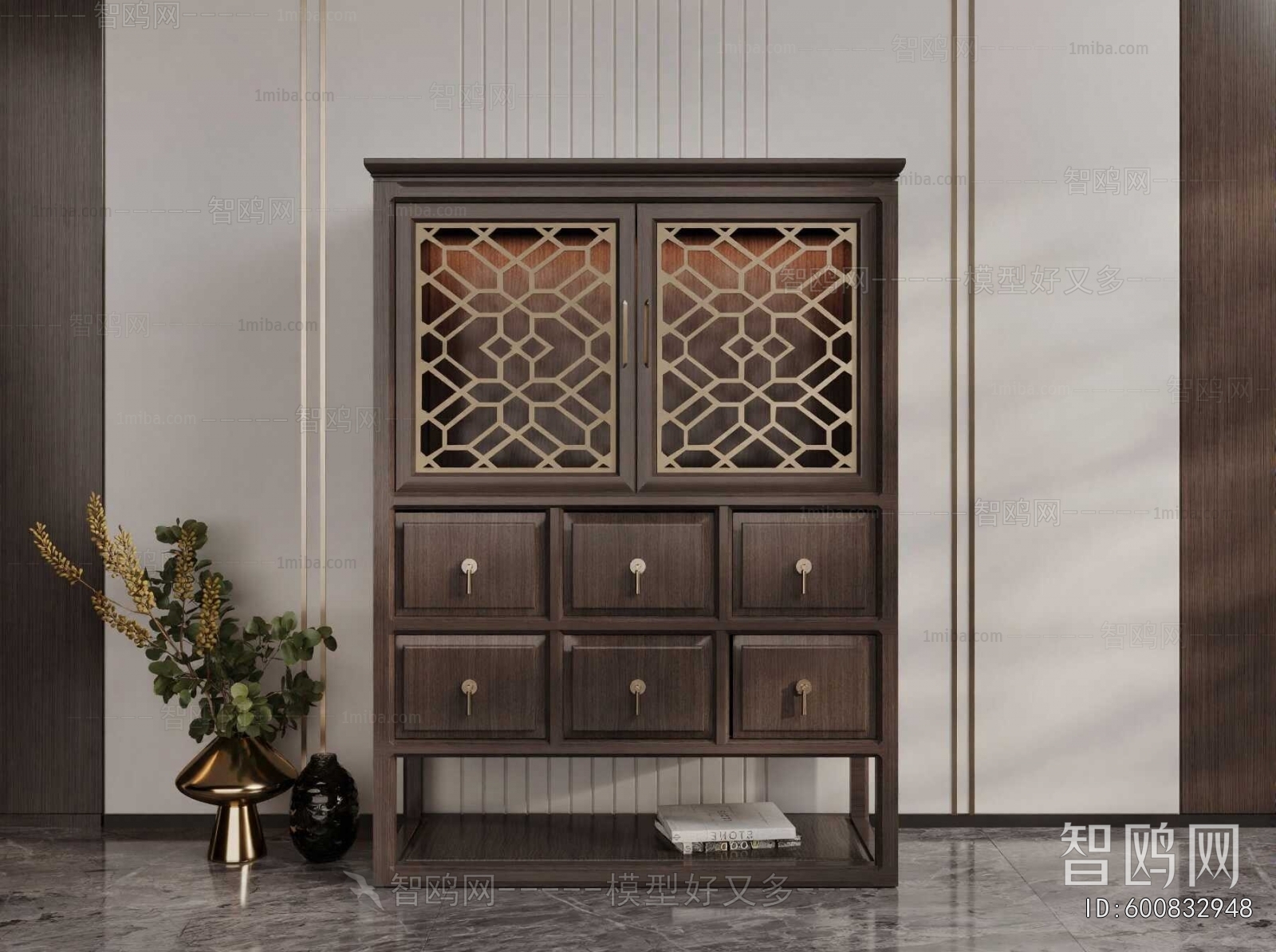 New Chinese Style Entrance Cabinet