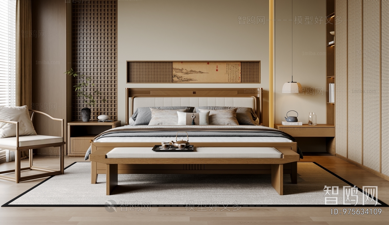 New Chinese Style Bedroom